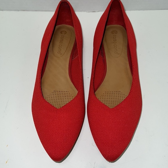 Corso Como Julia Mars Red Knit Flats Size 9 - Picture 2 of 7
